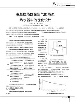 冷凝換熱器在空氣能熱泵熱水器中的優(yōu)化設(shè)計(jì)