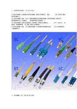 几种常见的光纤接头(ST,SC,LC,FC)和适配器