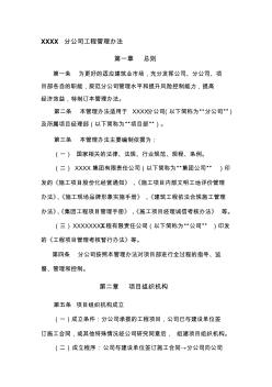 分公司工程管理辦法