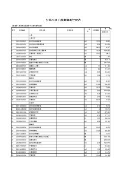 分部分项工程量清单计价表(装修)