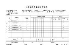 分项工程质量检验评定表(栏杆安装)