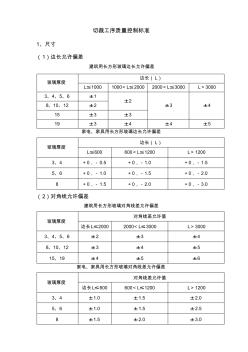 切裁工序質(zhì)量控制標(biāo)準(zhǔn)
