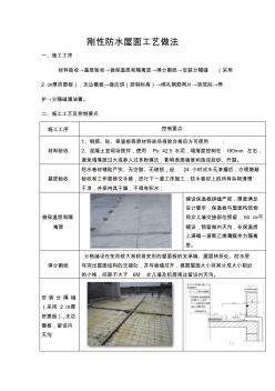 剛性防水屋面工藝做法