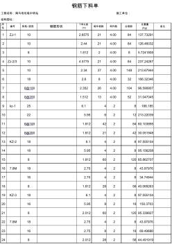 副本鋼筋下料單實用表格