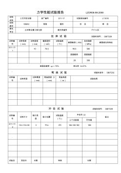 力学性能实验报告