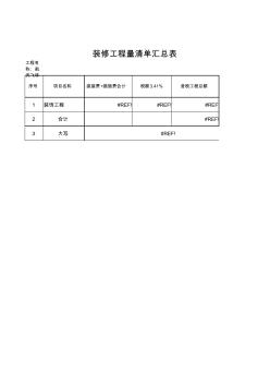 辦公樓裝飾報價表(人工+材料)