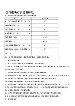 加气砌块石灰控制准则