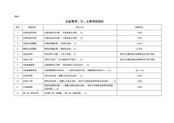 化工生产设备管理主要技术经济指标