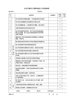 北京市建設(shè)工程綠色施工專項(xiàng)檢查表
