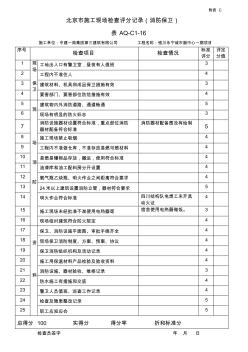 北京市施工现场检查评分记录(消防保卫ie)