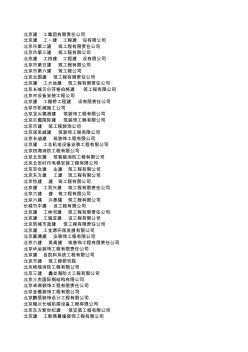 北京建筑企业名单