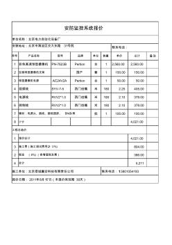 北京电力自动化设备厂监控设备清单