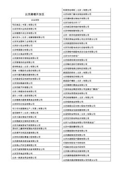 北京雁栖开发区入驻企业资料