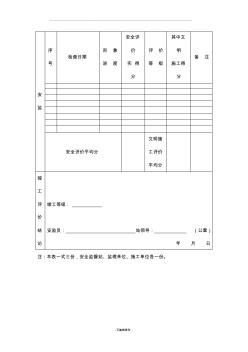 十项安全安全检查评分表