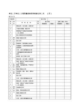 单位(子单位)工程质量控制资料核查记录(共2页) (3)