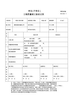 单位工程分部分项验收