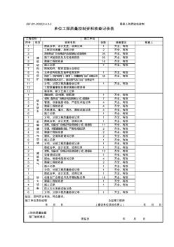 单位工程质量控制资料核查记录表 (3)