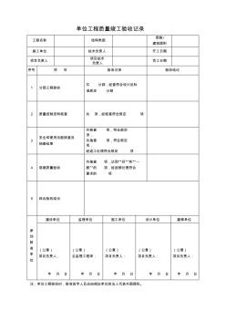 单位工程质量竣工验收记录GB50300-2013【施工类优秀文档首发】