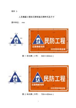 南通市民防工程标牌与指示牌图样与尺寸