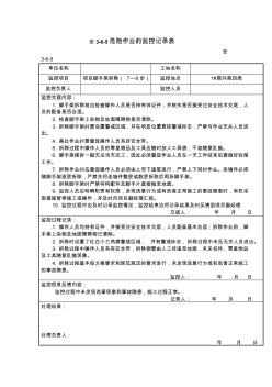 危险作业监控记录表