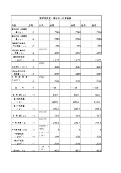 壓實度(灌砂法)計算表格