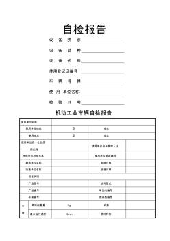 叉车自检自查报告新