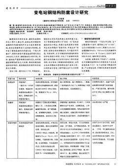 變電站鋼結(jié)構(gòu)防腐設(shè)計(jì)研究