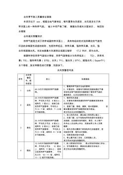 台风季节施工质量保证措施