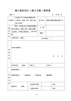 各項施工方案申請表