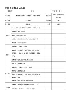吊籃每日檢查記錄表(規(guī)范)精品資料