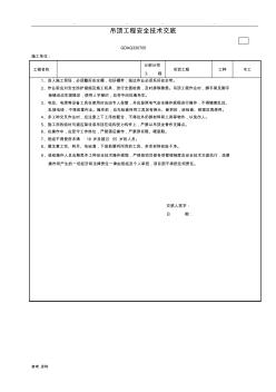 吊顶工程安全技术交底大全