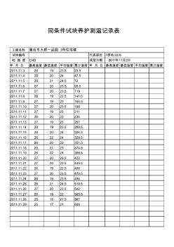 同条件试块养护测温记录表