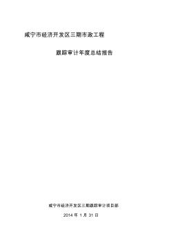 咸宁市经济开发区三期市政工程跟踪审计年度总结[优质文档]