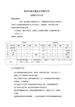 品质部工作计划 (2)