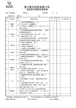 品质部检验员考核表