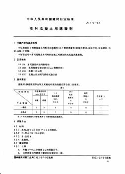 喷射混凝土用速凝剂jc20477-1992