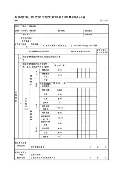 噶米【2017年整理】钢筋格栅、网片加工与安装检验批质量验收记录