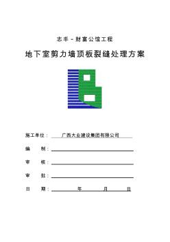 噶米地下室剪力墙顶板楼板裂缝处理方案-09-20