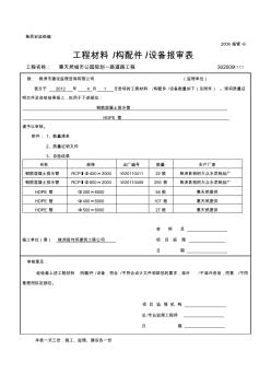 噶米规划一路排水管材料进场验收及材料报审表