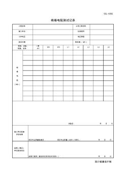 四川-绝缘电阻测试记录SG-A062