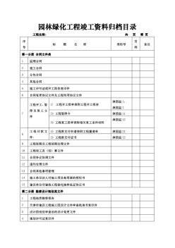 园林绿化工程竣工资料归档目录大全 (3)