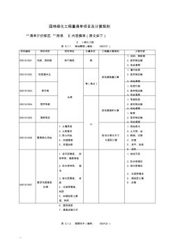 园林绿化工程量清单项目与计算规则.