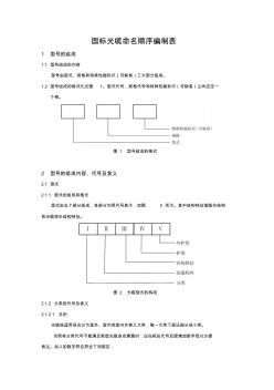 国标光缆命名顺序编制表