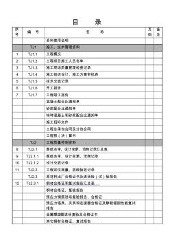 土建工程竣工资料整理目录