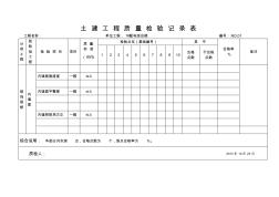 土建工程质量检验记录表