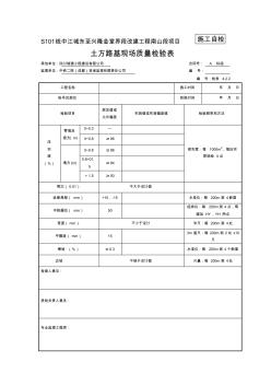 土方路基现场质量检查表