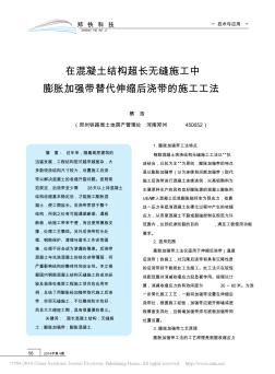 在混凝土结构超长无缝施工中膨胀加强带替代伸缩后浇带的施工工法 (2)