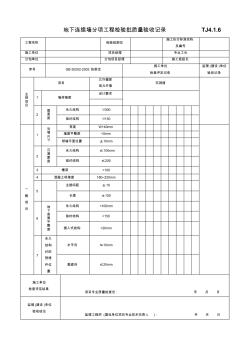 地下连续墙分项工程检验批质量验收记录TJ4.1.6