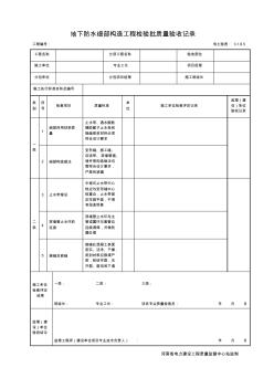 地下防水細部構造工程檢驗批質量驗收記錄(2)