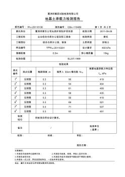 地基土承載力檢測報告